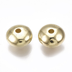 CCBプラスチックビーズ  ロンデル  ライトゴールド  8x4mm  穴：1.5mm&nbsp;X-CCB-T006-033KC