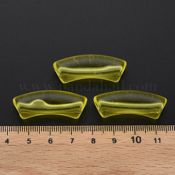 透明なアクリルビーズ  カーブチューブ  きいろ  32x9.5x8mm  穴：1.8mm  約330個/500g&nbsp;MACR-S372-002C-010
