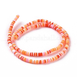 Handmade Polymer Clay Beads Strands&nbsp;CLAY-R089-3mm-003