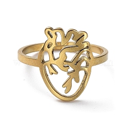 Ion Plating(IP) 304 Stainless Steel Adjustable Rings&nbsp;RJEW-B047-01G