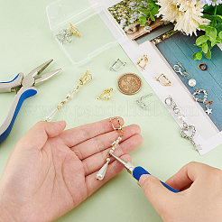 12Pcs 2 Colors Brass Hoop Earring Findings&nbsp;KK-BC0010-99