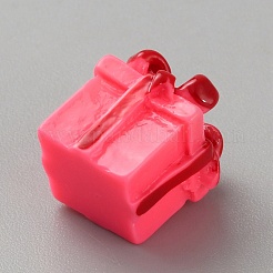 クリスマス樹脂彫刻装飾品  ホームオフィスの机の装飾用  ボックス  12.5x12.5x14.5~15.5mm&nbsp;RESI-WH20010-07A-03