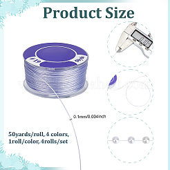 4 Rolls 4 Colors Special Coated Nylon Beading Threads for Seed Beads&nbsp;OCOR-PH0006-50A
