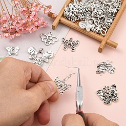 40Pcs 8 Styles Tibetan Style Alloy Pendants&nbsp;TIBE-YW0001-65