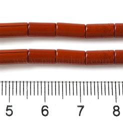 天然石レッドジャスパービーズ連売り  コラム  8x4mm  穴：0.7mm  約48個/連  15.35~15.43''（39~39.2センチメートル）&nbsp;G-B091-A05-01