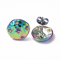 Ion Plating(IP) 304 Stainless Steel Stud Earring Findings&nbsp;STAS-F286-18MC