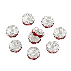 Brass Rhinestone Spacer Beads&nbsp;RB-A014-L6mm-21S