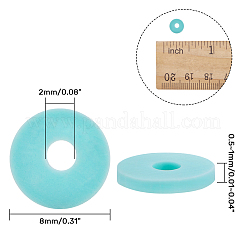 手作り樹脂粘土ビーズ  ディスク/フラットラウンド  ヒシビーズ  ミックスカラー  8x0.5~1mm  穴：2mm  10色  約9g /カラー  90 G /ボックス&nbsp;CLAY-PH0001-12B