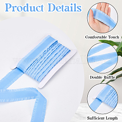 10 Yards Polyester Ruffled Lace Ribbon&nbsp;DIY-CY0001-23A