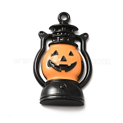 合金エナメルチャーム  ハロウィンのカボチャのハロウィンのカボチャのちょうちん  電気泳動黒  30x16.5x4mm  穴：1.5mm&nbsp;ENAM-P244-04EB