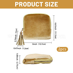 Cloth Jewelry Storage Zipper Bags with Tassel&nbsp;ABAG-WH0045-75