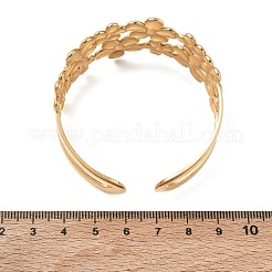 304ステンレススチール製カフバングル  花  ゴールドカラー  内径：2.05インチ（5.2cm）&nbsp;SA-CBA46AF-33G