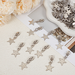 50Pcs Star Iron Zipper Sliders&nbsp;FIND-CY0002-21