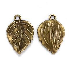 Mixed Style Tibetan Style Alloy Leaf Pendants&nbsp;TIBEP-F040-01AB