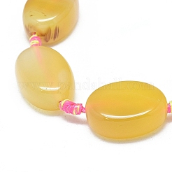 天然バンド /縞aビーズ連売り  染め＆加熱  オーバル  ライトカーキ  23~26x16~19x5~10mm  穴：1.6mm  約12~13個/連  15.4インチ（39cm）&nbsp;G-L544-010D