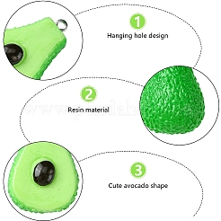10Pcs Resin Pendants&nbsp;RESI-YW0004-09