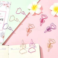 60Pcs 4 Colors Flower Iron Paper Clips&nbsp;AJEW-SP0003-04