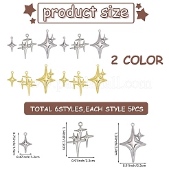 30Pcs 6 Colors Alloy Pendants&nbsp;FIND-SZ0003-59