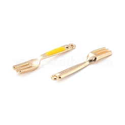 亜鉛合金チャーム  エナメル  食器  ミックスカラー  36x6x4mm  穴：1mm&nbsp;ENAM-C003-13