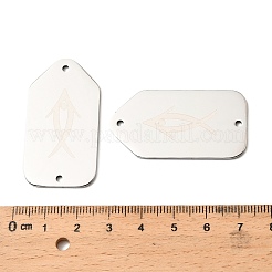 201ステンレススチールコネクタチャーム  矢印リンク  空白タグのスタンプ  変色しない  ステンレス鋼色  43x23x1.5mm  穴：1.8mm&nbsp;STAS-D380-07P