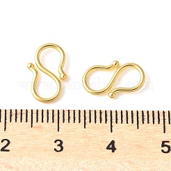 304ステンレススチールSフック留め具  18KGP本金メッキ  12x8x1.5mm  穴：4mm&nbsp;STAS-Z124-04A-G