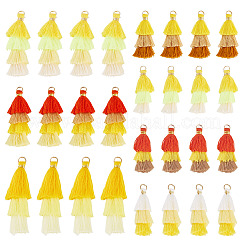 28Pcs 7 Styles Polycotton(Polyester Cotton) & Cotton & Polyester Tassel Pendant Decorations&nbsp;FIND-TA0009-33