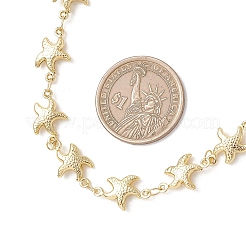 Ocean 304 Stainless Steel Starfish Link Chain Necklaces for Women&nbsp;NJEW-JN05921