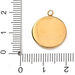304ステンレスペンダント  エナメル  フラット ラウンド ツリー チャーム付き  ゴールドカラー  18.5x16x2mm  穴：1.6mm&nbsp;STAS-K329-09G