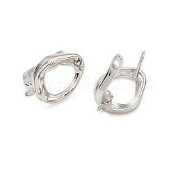 Brass Hoop Earring Findings&nbsp;KK-CBABAE6-04P