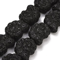 天然溶岩岩ビーズ連売り  染め  螺旋状の貝殻  ブラック  16~17x13x6.5mm  穴：1.2mm  約26個/連  16.34~16.54''（41.5~42センチメートル）&nbsp;G-G347-01D