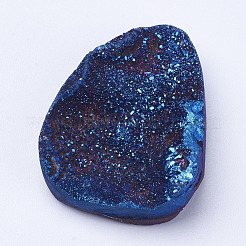 Electroplate Natural Druzy Agate Beads&nbsp;G-P252-01A