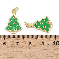 Christmas Brass Enamel Pendants&nbsp;KK-L255-17G-05