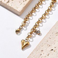 304 Stainless Steel Charm Bracelets&nbsp;BJEW-F487-01G