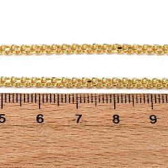 3MM Brass Double Cable Chain Necklaces&nbsp;NJEW-C094-02G