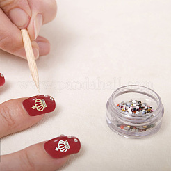 40Pcs 2 Colors Alloy Rhinestone Cabochons&nbsp;MRMJ-GO0002-05