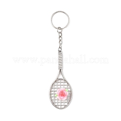 Tennis Racket & Flower Iron Keychains&nbsp;KEYC-JKC01443