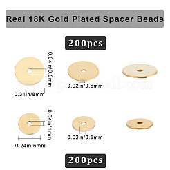 400pcs 2 Styles Brass Spacer Beads Sets&nbsp;KK-BBC0008-60