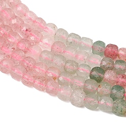 Gradient Color Natural Red and Green Strawberry Quartz Beads Strands&nbsp;GG-NH0007-C02-01