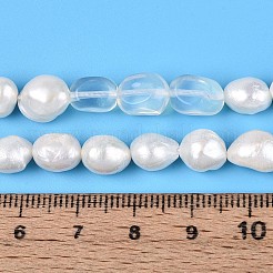 オパライトナゲットと養殖淡水真珠ビーズ連売り  5.5~12x4.5~9x3.5~9mm  穴：0.8mm  パール：6~13x6~9x3.5~7.5mm  穴：0.6mm  約19~21個/連  6.30~6.69インチ（16~17cm）&nbsp;PEAR-N023-01A-18