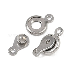 304 Stainless Steel Snap Clasps&nbsp;STAS-K311-03P
