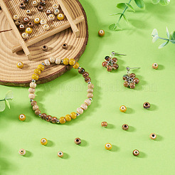 50Pcs 5 Colors Handmade Porcelain Beads&nbsp;PORC-TADJ0001-06B