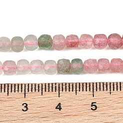 Gradient Color Natural Red and Green Strawberry Quartz Beads Strands&nbsp;GG-NH0007-C02-01