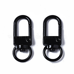 Spray Painted Eco-Friendly Alloy Swivel Snap Hooks Clasps&nbsp;PALLOY-T080-02A-NR