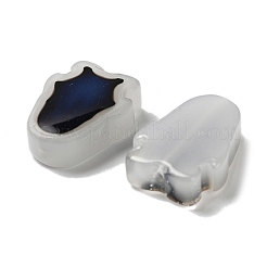 ガラスビーズ  温度感知色変化ビーズ  チューリップ  ホワイトスモーク  15x11.5x5.5mm  穴：1.3mm&nbsp;GLAA-P072-06D