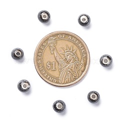 派手なアンティーク調施釉磁器ビーズ  ラウンド  グレー  6mm  穴：1.5mm&nbsp;PORC-M838-1
