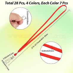28Pcs 4 Colors Polyester Neck Straps&nbsp;AJEW-CP0006-86
