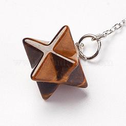 Chakra Natural Tiger Eye Dowsing Pendulums&nbsp;G-F516-01J