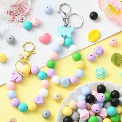 DIY Silicone Beaded Keychain Making Kit&nbsp;DIY-YW0008-62