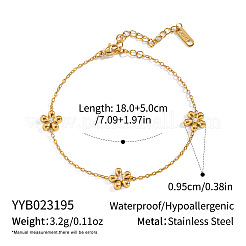 304 Stainless Steel Flower Link Chain Necklaces and Bracelets&nbsp;DF0903-3