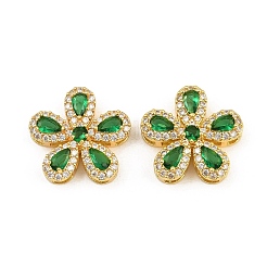 Brass Micro Pave Cubic Zirconia Pendants&nbsp;CU-CBA3D67-06G